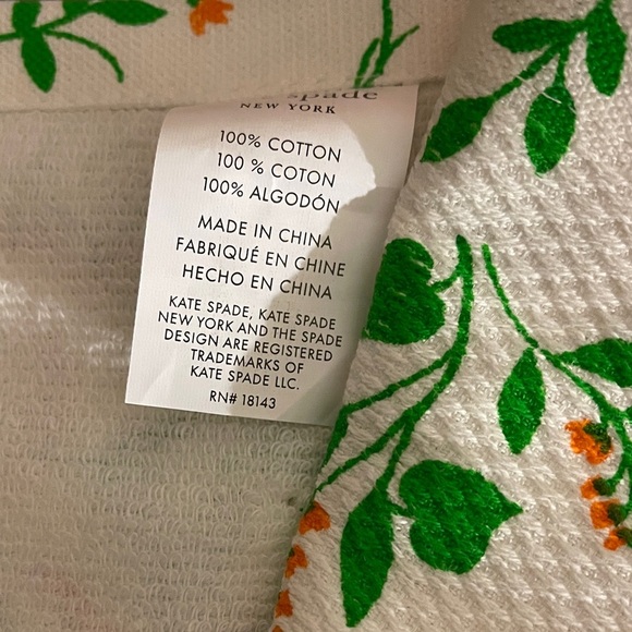 Kate Spade Multicolor Floral Fabric Kitchen Towels - Picture 2 of 3